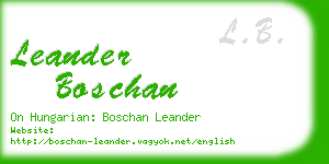 leander boschan business card